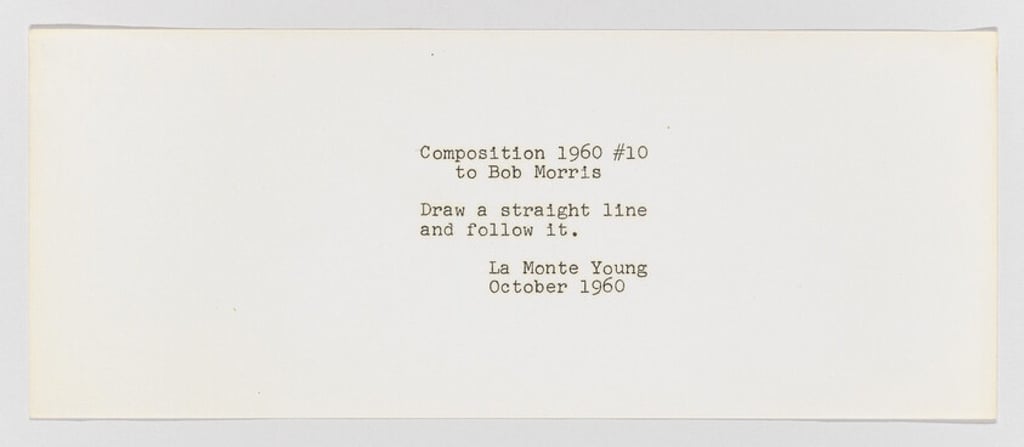 La Monte Young’s Composition 1960 #10. Photo: Serakai Studio