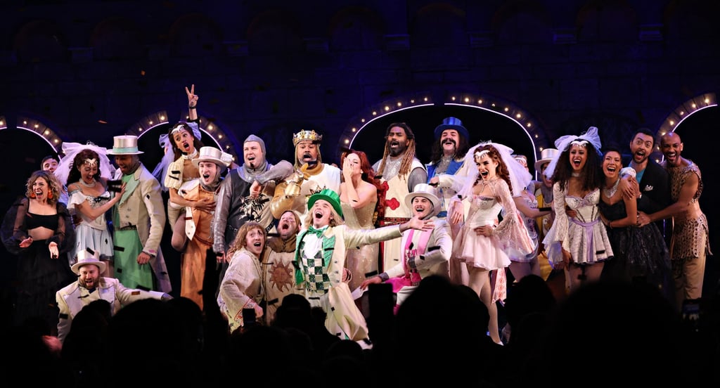 Cast members take part in the curtain call during Spamalot’s opening night at St James Theatre in New York on November 16, 2023. Photo: Getty Images via AFP Cast members take part in the curtain call during Spamalot’s opening night at St James Theatre in New York on November 16, 2023. Photo: Getty Images via AFP
