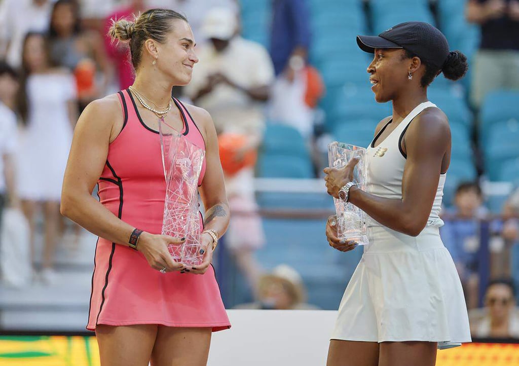 Aryna Sabalenka improved her head-to-head record against Coco Gauff to 7-6. Photo: TNS