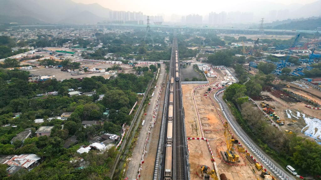 Aerial view of The Hung Shui Kiu development area, part of the Northern Metropolis scheme near the border with Shenzhen. Photo: Sam Tsang