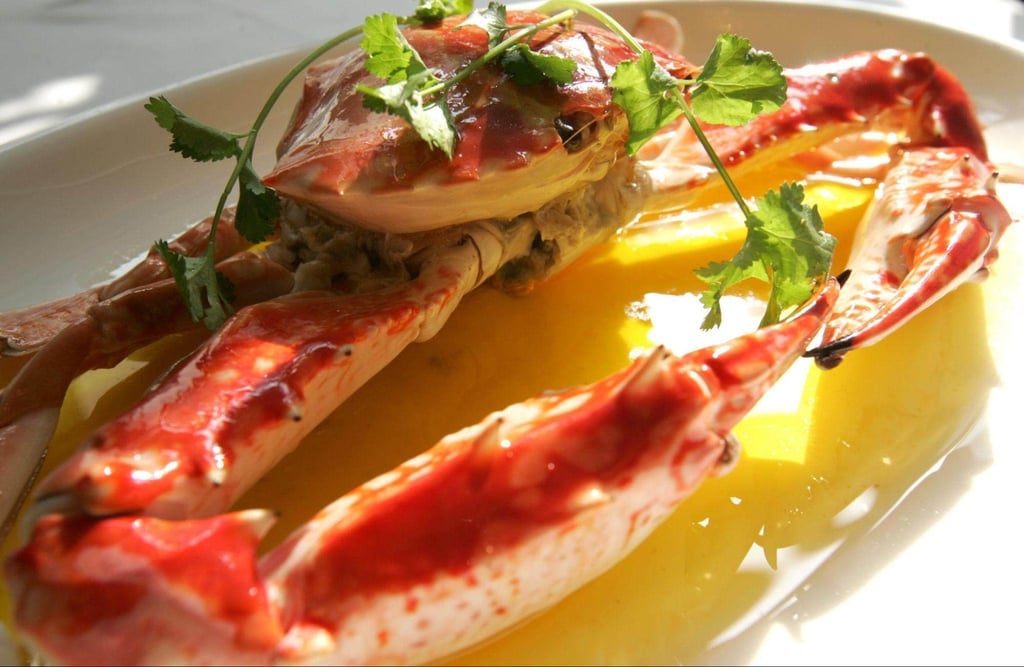 The Chairman has become one of Hong Kong’s most acclaimed restaurants for its high-end Cantonese cuisine, with signature dishes such as steamed fresh flowery crab with aged Shaoxing wine and fragrant chicken oil. Photo: SCMP The Chairman has become one of Hong Kong’s most acclaimed restaurants for its high-end Cantonese cuisine, with signature dishes such as steamed fresh flowery crab with aged Shaoxing wine and fragrant chicken oil. Photo: SCMP