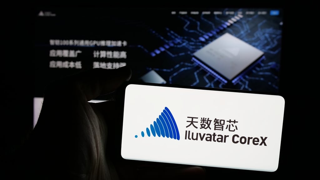In this picture illustration the Iluvatar CoreX logo is displayed on a smartphone screen. Photo: Shutterstock Images In this picture illustration the Iluvatar CoreX logo is displayed on a smartphone screen. Photo: Shutterstock Images