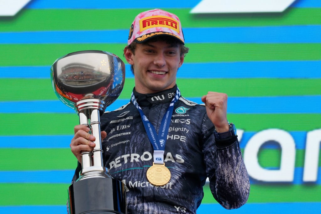 Mercedes driver Kimi Antonelli won the Japanese Formula One Grand Prix at Suzuka in Japan on Sunday. Photo: AP Mercedes driver Kimi Antonelli won the Japanese Formula One Grand Prix at Suzuka in Japan on Sunday. Photo: AP
