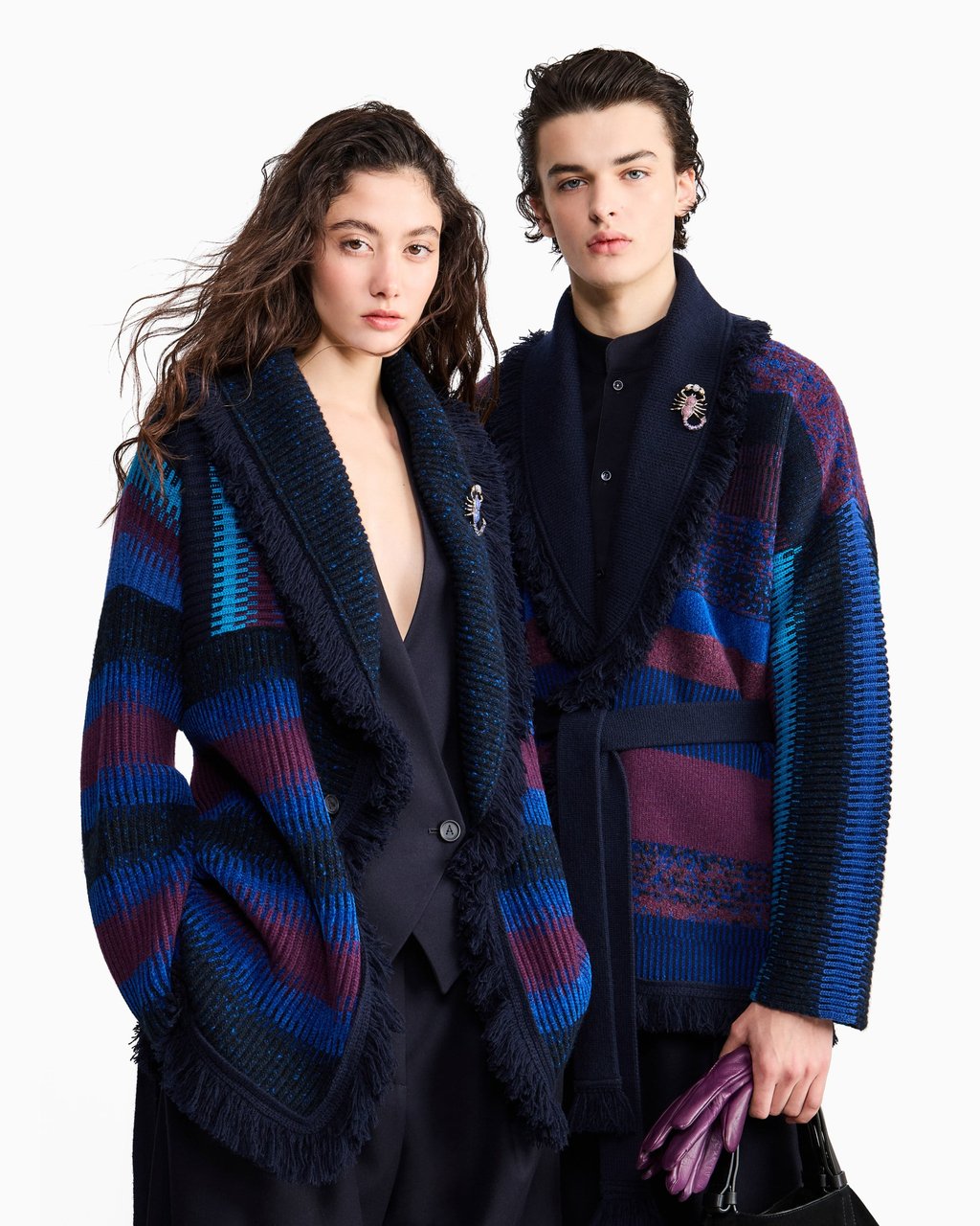 Giorgio Armani x Alanui fringed cardigan. Photo: Handout Giorgio Armani x Alanui fringed cardigan. Photo: Handout