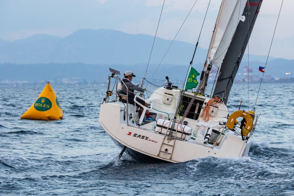 Tiger Mok on his boat 2 Easy during the Rolex China Sea Race. Photo: Rolex/Andrea Francolini