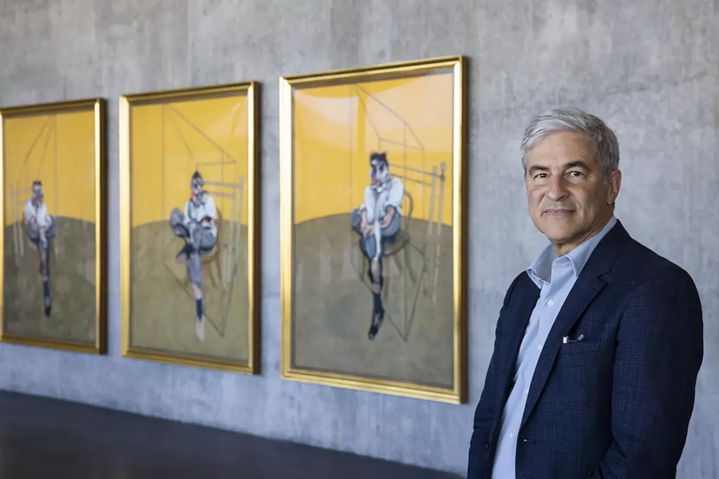 Lacma’s director and chief executive Michael Govan stands next to Francis Bacon’s 1969 triptych Three Studies of Lucian Freud inside the new David Geffen Galleries. Photo: TNS Lacma’s director and chief executive Michael Govan stands next to Francis Bacon’s 1969 triptych Three Studies of Lucian Freud inside the new David Geffen Galleries. Photo: TNS