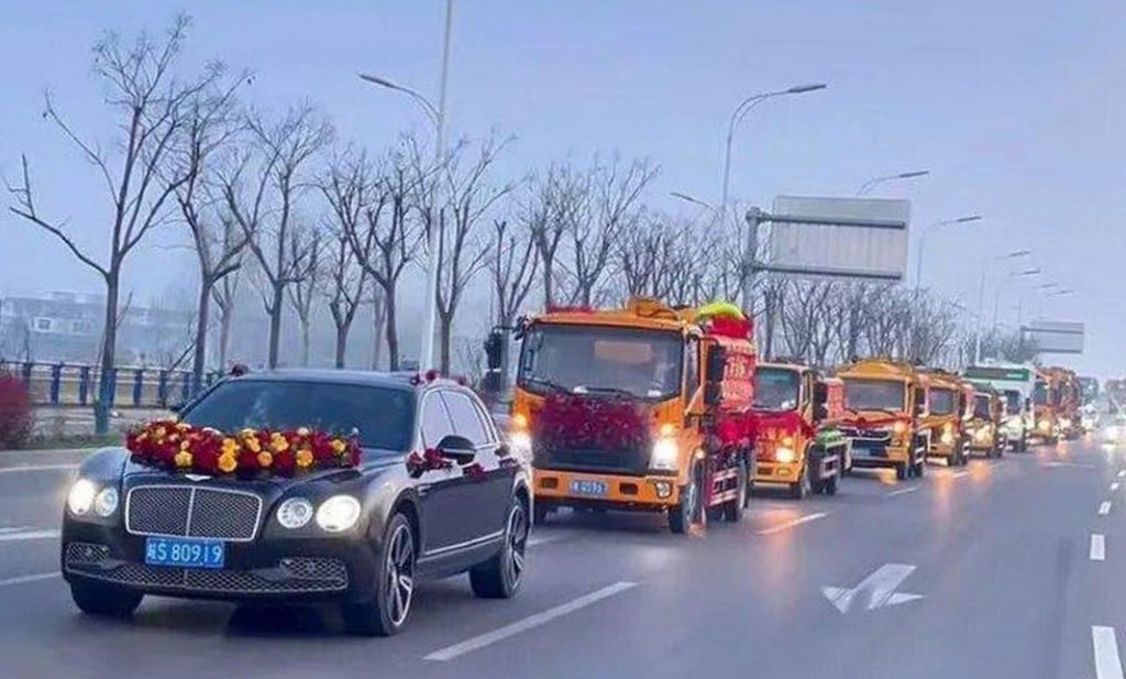 Husband-to-be uses septic tank trucks on wedding day; bride embraces unique choice