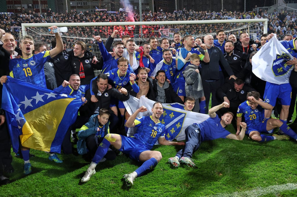 Bosnia and Herzegovina won on penalties 4-1 to make the World Cup. Photo: AP