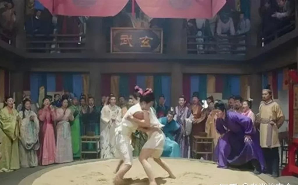 The above image depicts two women getting to grips with each other in ancient China, Photo: zhihu The above image depicts two women getting to grips with each other in ancient China, Photo: zhihu