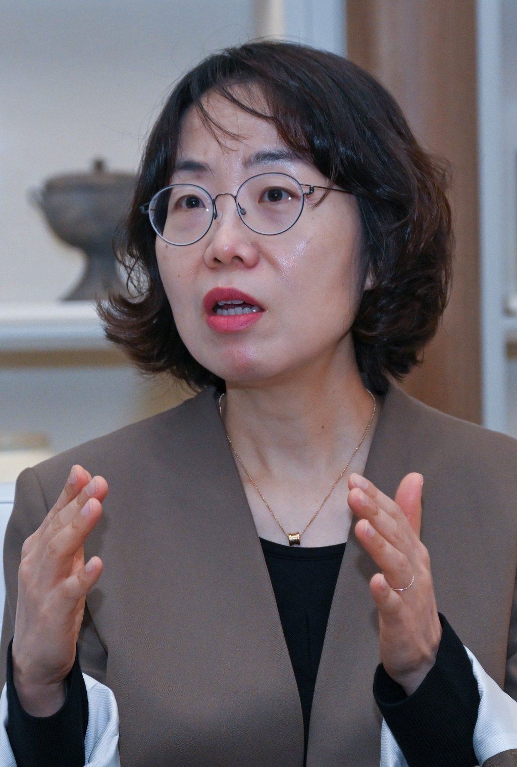 Jeong Myoung-hee is the head of the Future Strategy Division at the museum. Photo: Kyodo