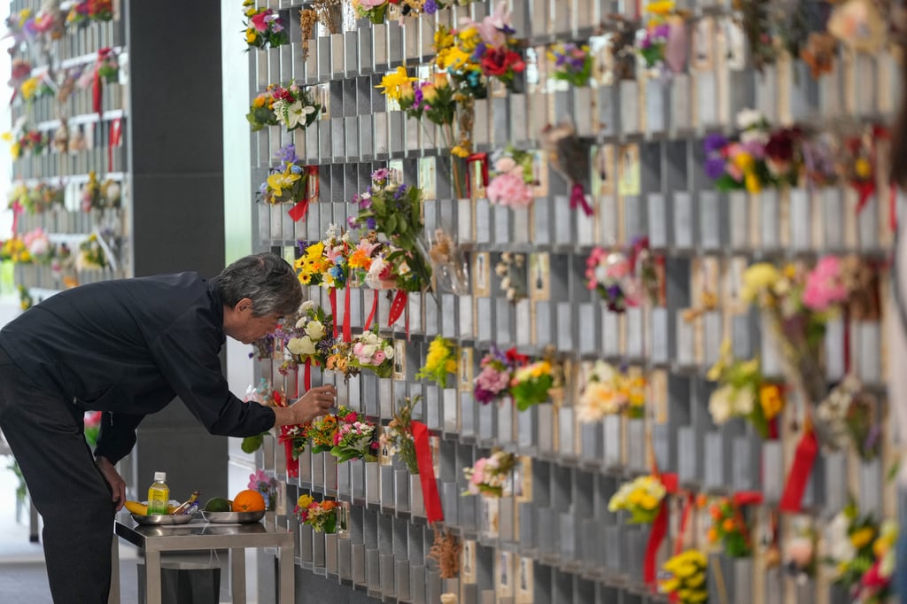 Flowers at Shek Mun Columbarium and Garden of Remembrance. Photo: Sam Tsang