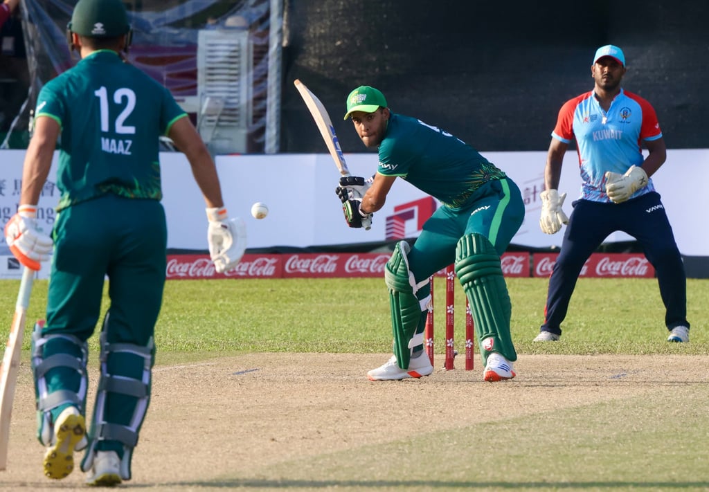 Pakistan beat Kuwait to win the 2025 Hong Kong Cricket Sixes. Photo: Jonathan Wong