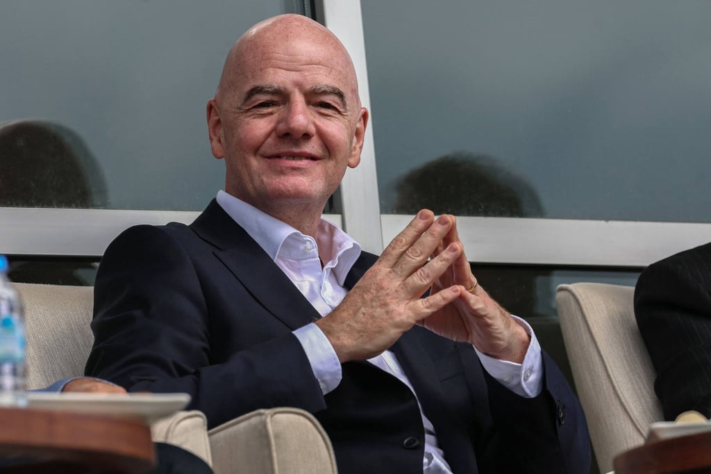 Fifa President Gianni Infantino, seen here watching Iran's match against Costa Rica, said last week that the Iranians will play their matches as scheduled. Photo: AFP Fifa President Gianni Infantino, seen here watching Iran's match against Costa Rica, said last week that the Iranians will play their matches as scheduled. Photo: AFP