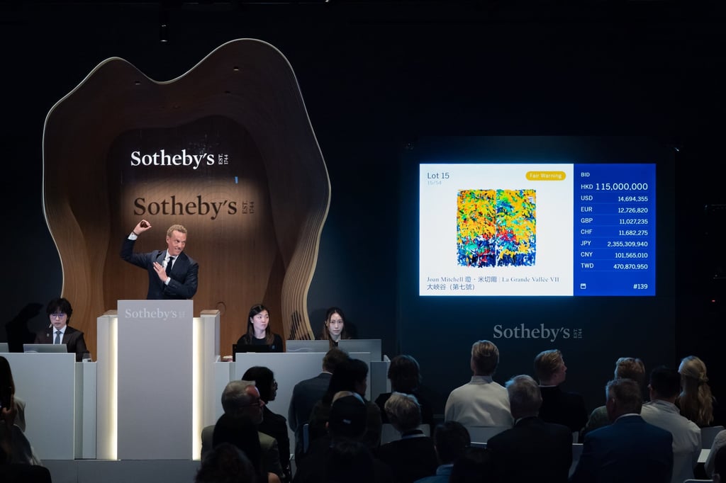 Joan Mitchell’s La Grande Vallée VII was sold for HK$137.3 million at Sotheby’s Modern & Contemporary Evening Auction in Hong Kong on March 29, 2026. Photo: Sotheby’s