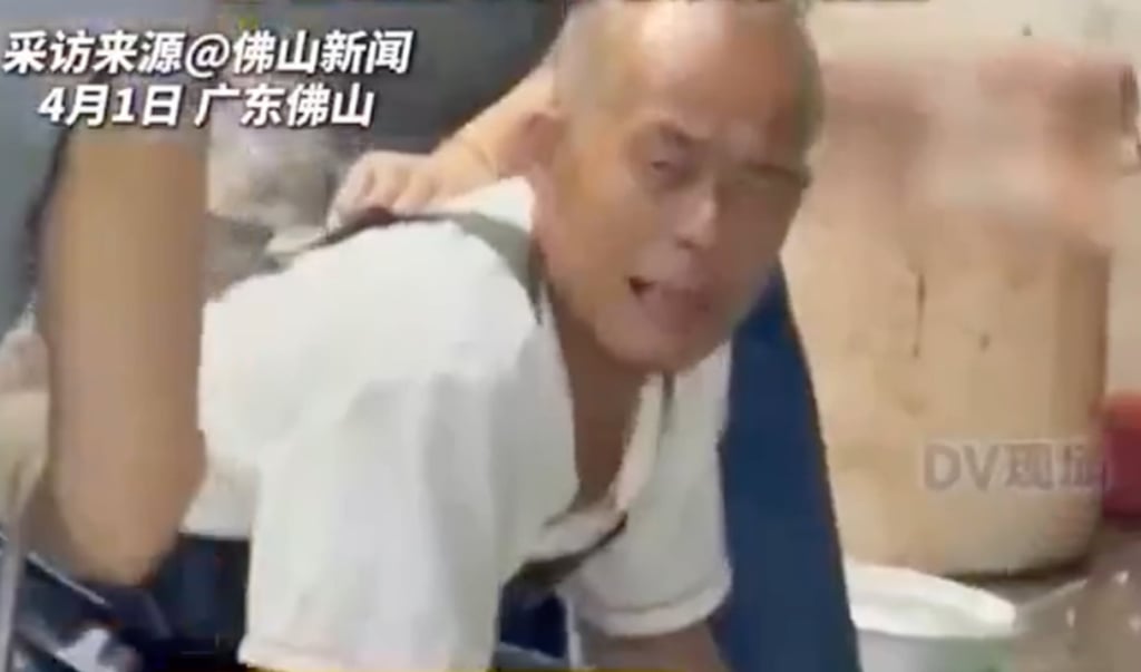 Restaurant owner Mo, above, shouting in frustration over amount of work pressure he is under. Photo: Sina