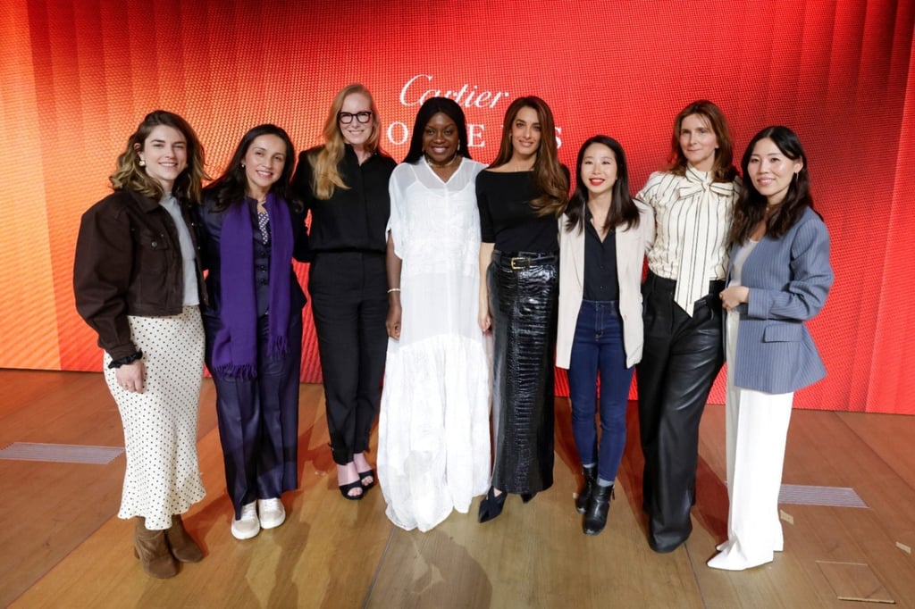 Amal Clooney with attendees at the Cartier Women’s Initiative. Photo: Handout