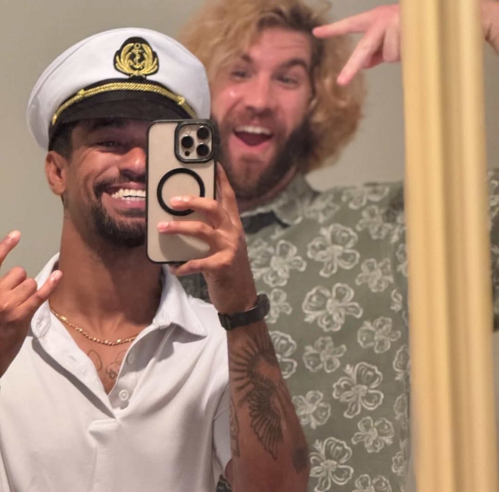 Anthony Norman with one of his “colleagues” on the show Jury Duty. Photo: @anthony_norman/Instagram