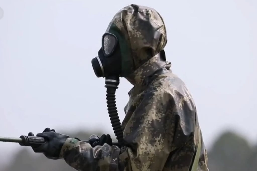 The state broadcaster’s report on Tuesday of the nuclear response simulation did not specify the timing or the location of the military exercise. Photo: CCTV The state broadcaster’s report on Tuesday of the nuclear response simulation did not specify the timing or the location of the military exercise. Photo: CCTV