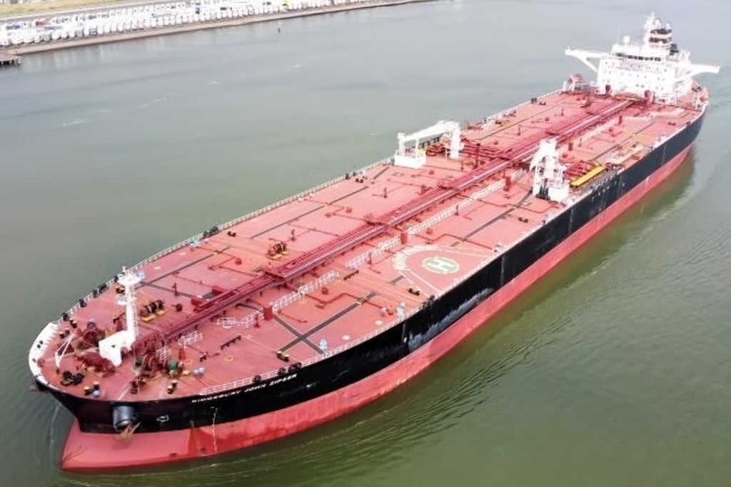 An oil tanker that Iran’s embassy in Kuala Lumpur says is the first Malaysian-linked vessel to pass through the Strait of Hormuz. Photo: X/iraninmalaysia An oil tanker that Iran’s embassy in Kuala Lumpur says is the first Malaysian-linked vessel to pass through the Strait of Hormuz. Photo: X/iraninmalaysia