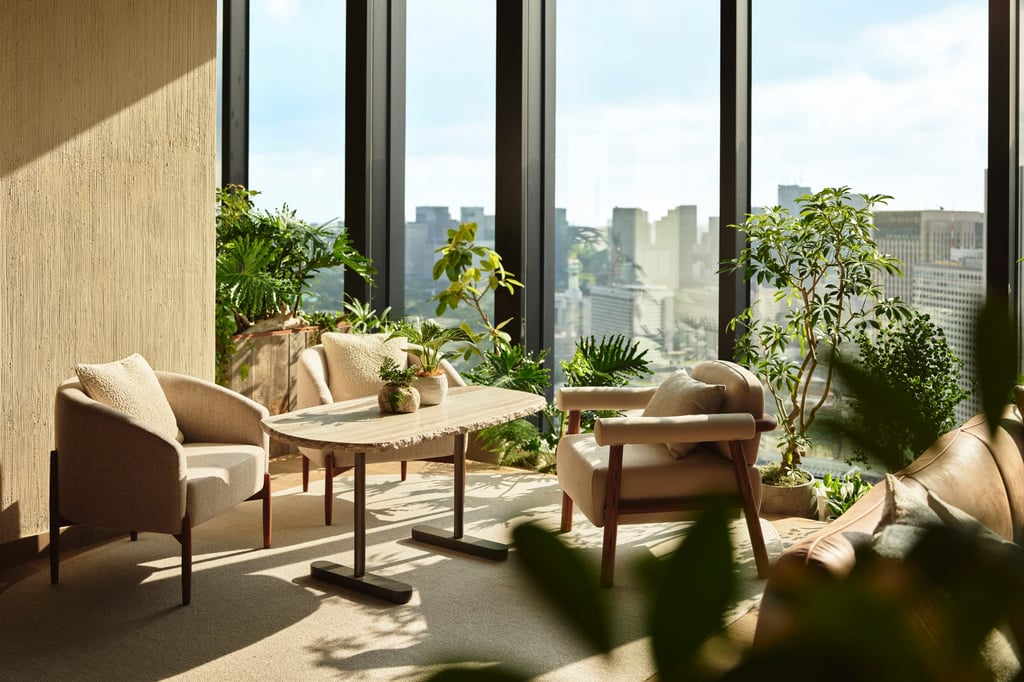More than 1,500 plants are part of the decor of 1 Hotel Tokyo. Photo: Handout More than 1,500 plants are part of the decor of 1 Hotel Tokyo. Photo: Handout