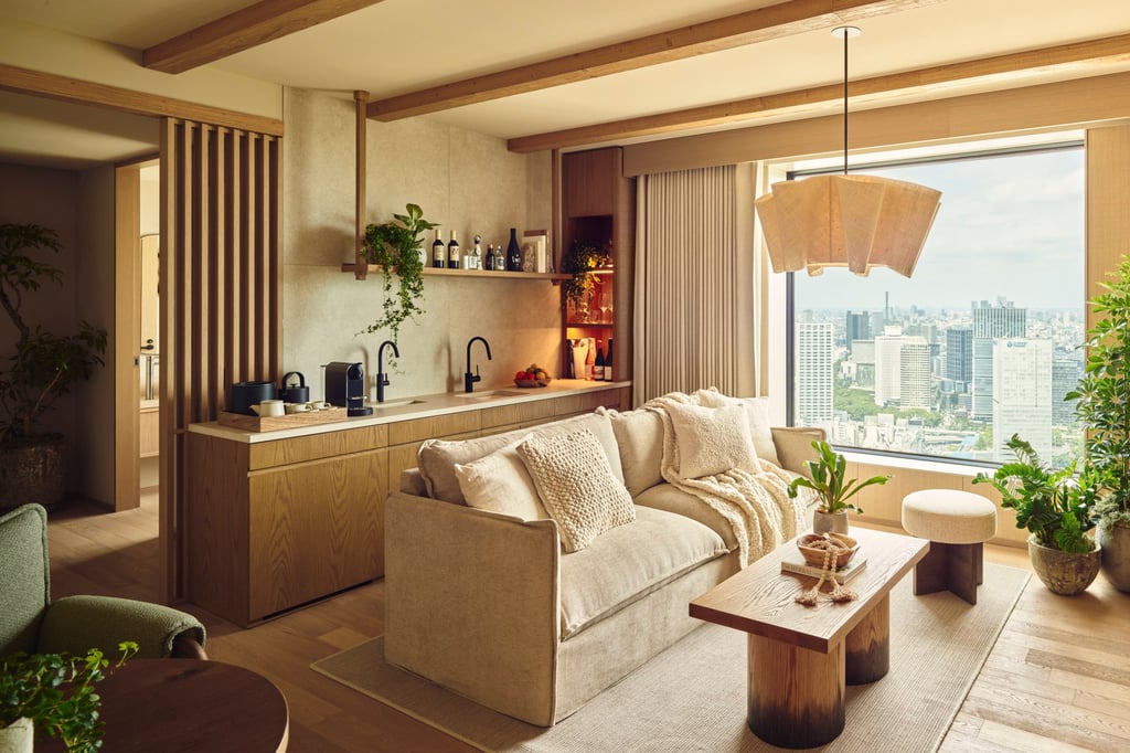 A junior suite overlooking the Tokyo skyline. Photo: Handout A junior suite overlooking the Tokyo skyline. Photo: Handout