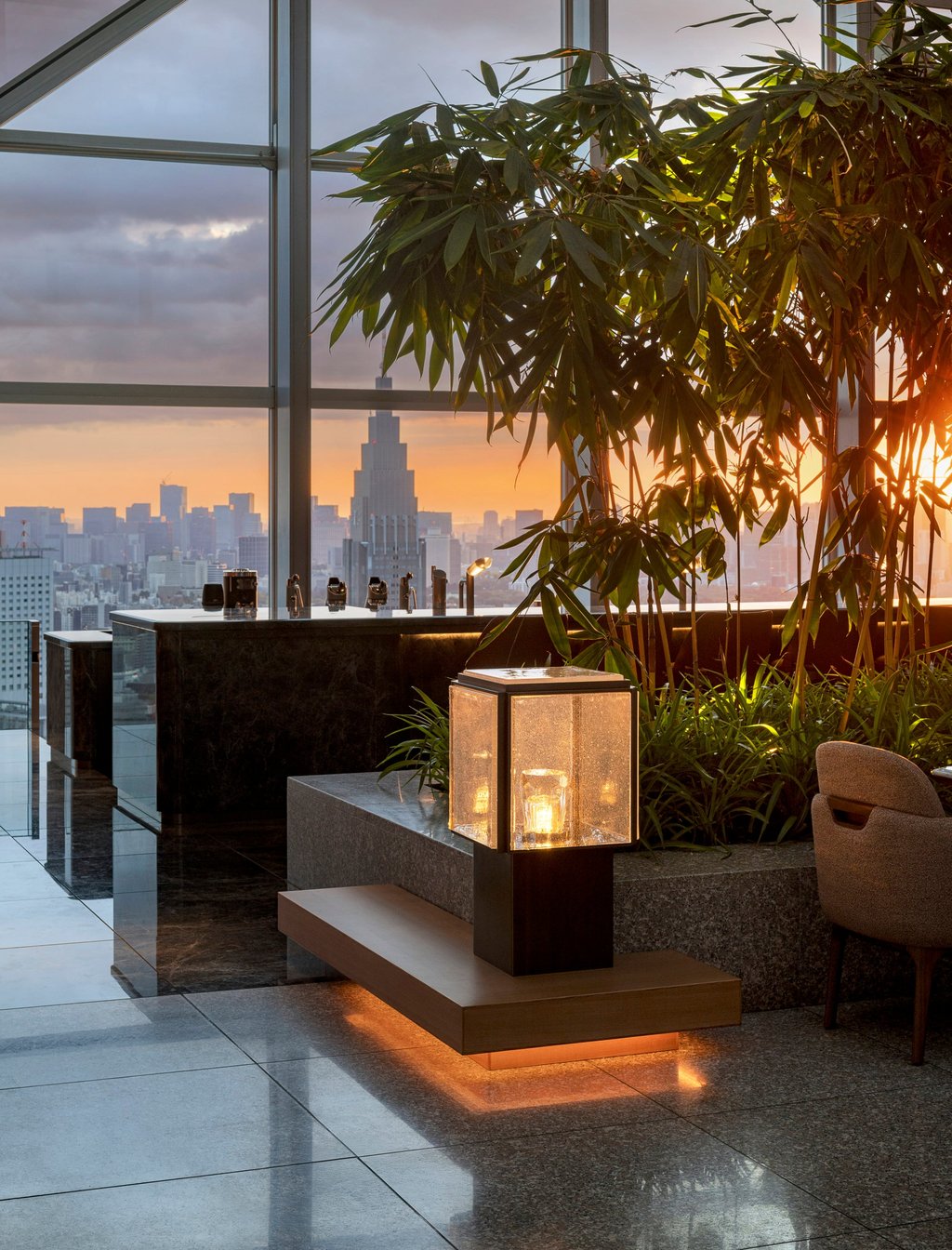 Sunset views from The Peak Lounge & Bar. Photo: Handout