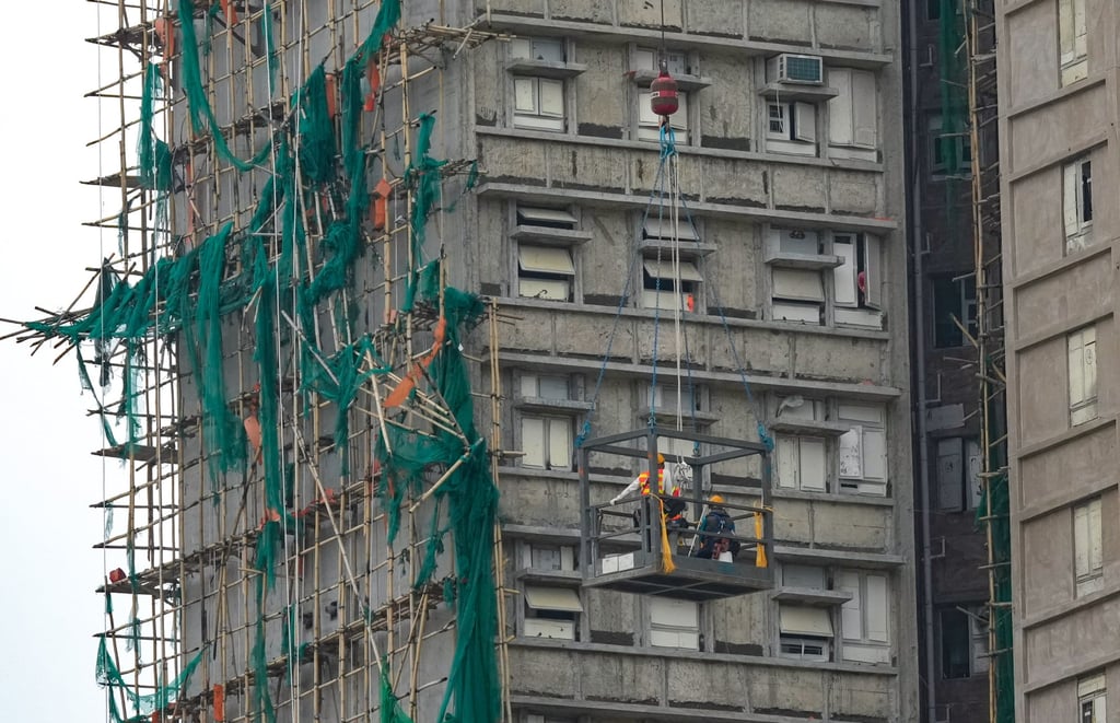 The expenditure mainly covered removal of dangerous scaffolding and nets, according to authorities. Photo: Jelly Tse