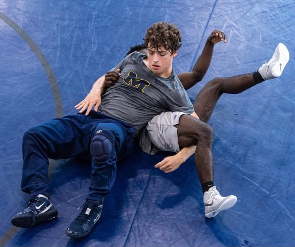 Joaquin Consuelos wrestling in 2021. Photo: @joaquinconsuelos/Instagram Joaquin Consuelos wrestling in 2021. Photo: @joaquinconsuelos/Instagram