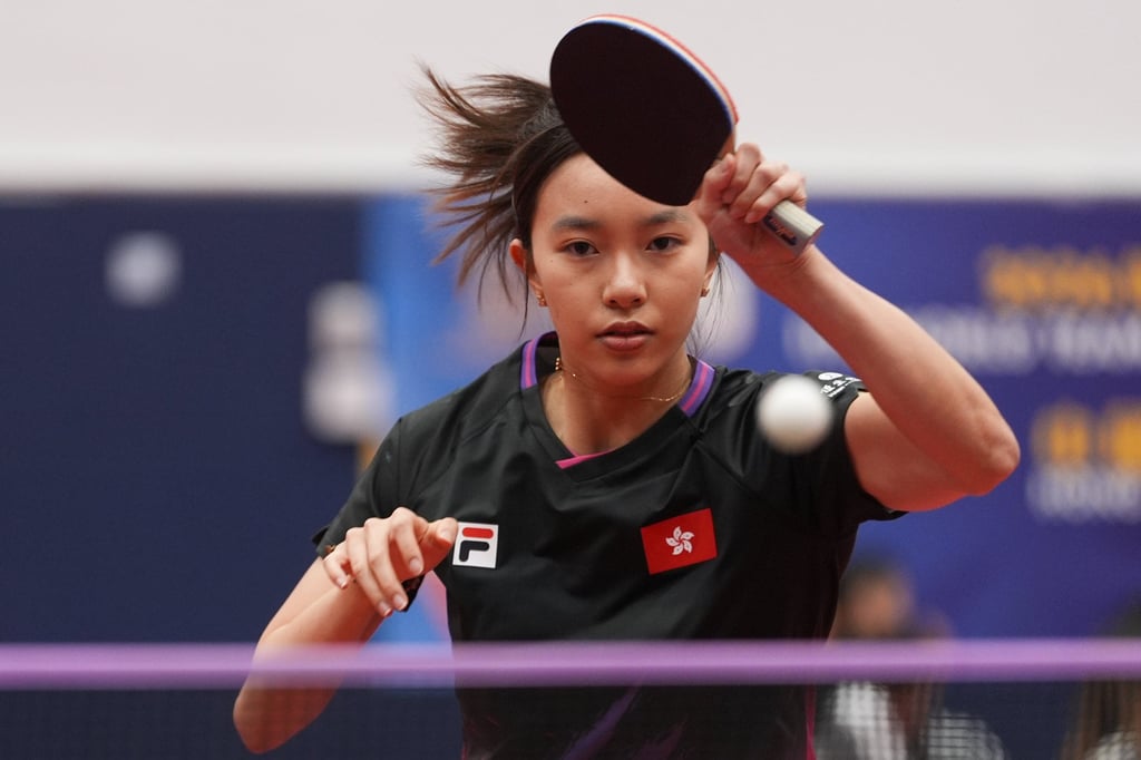 Ng Wing-lam training at the Hong Kong Institute of Sports ahead of the World Team Table Tennis Championships. Photo: Eugene Lee
