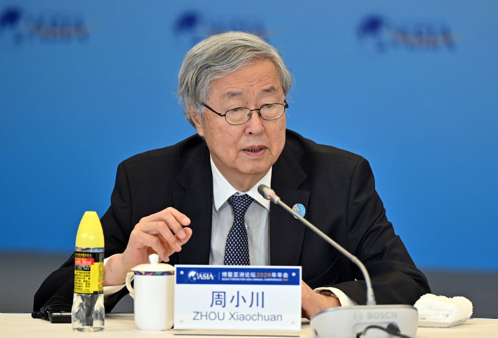 Zhou Xiaochuan, former governor of the People’s Bank of China, speaks during a panel discussion during the Boao Forum for Asia Annual Conference 2026 in Boao, Hainan province, last month. Photo: Xinhua