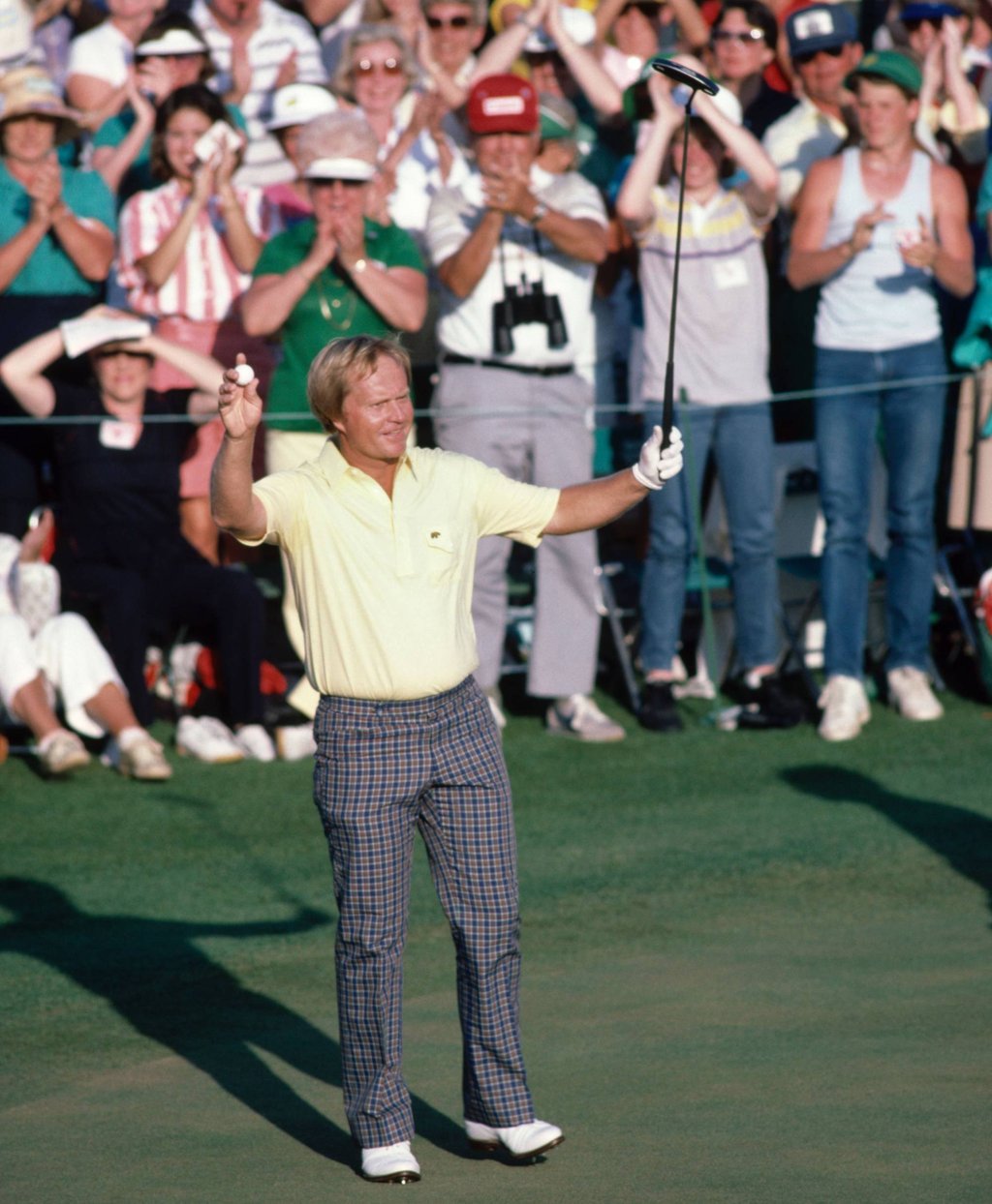 Golf legend Jack Nicklaus celebrating his sixth Masters win in 1986. Photo: Handout