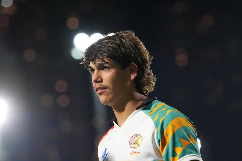 Bailey Roberts-Lintmeijer gaining his first taste of rugby 10s. Photo: Karma Lo Bailey Roberts-Lintmeijer gaining his first taste of rugby 10s. Photo: Karma Lo