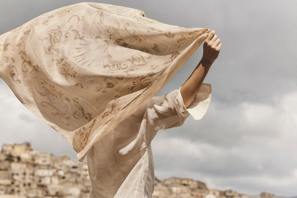 The collection’s central shell motif is translated into ornamental prints on fluid, lightweight fabrics for high summer 2026. Photo: Handout