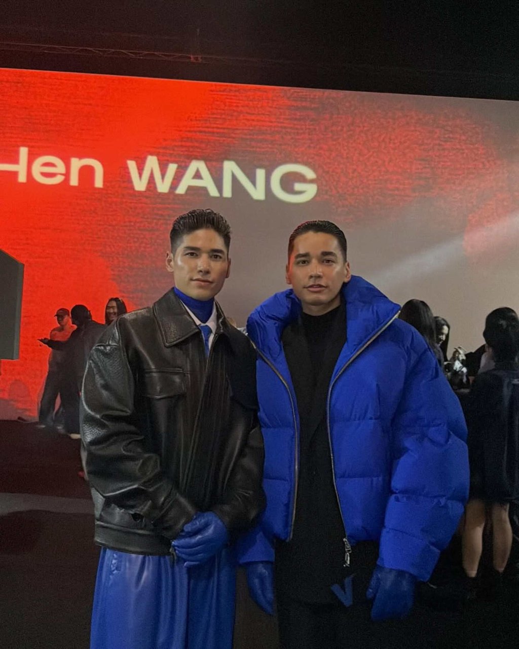 The Liu brothers at the Feng Chen Wang show at Shanghai Fashion Week. Photo: @shaolinliu/Instagram