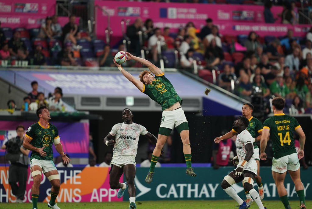 Jayden Nell grabs possession during South Africa’s victory over Kenya. Photo: Sam Tsang