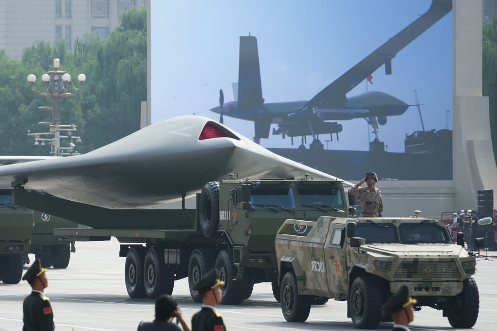 The GJ-11 on display during the Victory Day parade in Beijing in September. Photo: Eugene Lee