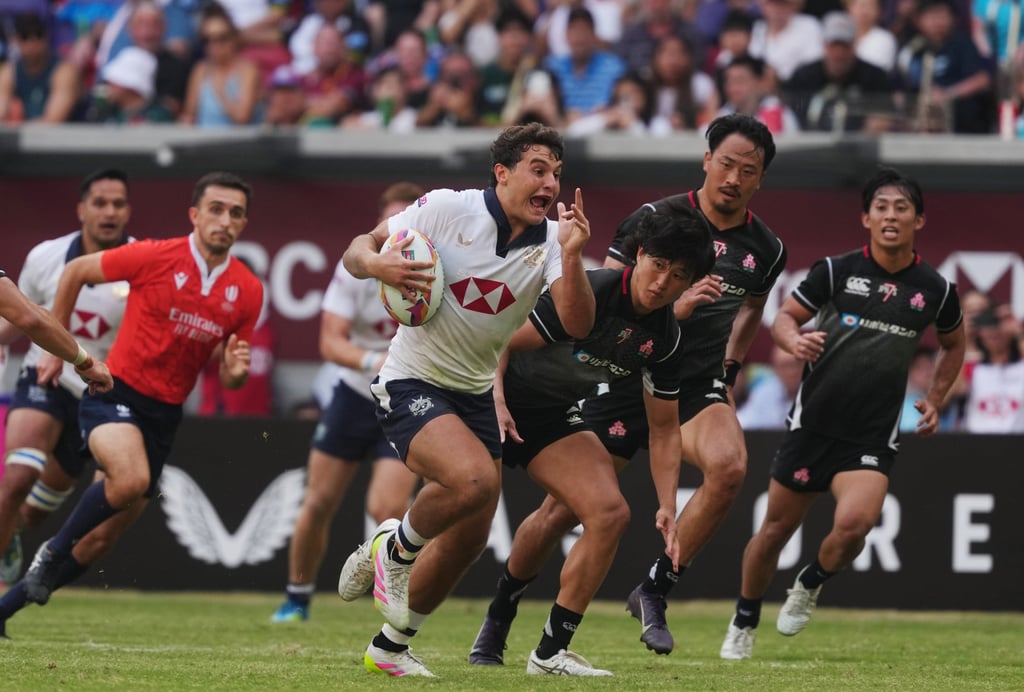 Hong Kong’s Matteo Avitabile scored two of Hong Kong’s three tries. Photo: Karma Lo Hong Kong’s Matteo Avitabile scored two of Hong Kong’s three tries. Photo: Karma Lo