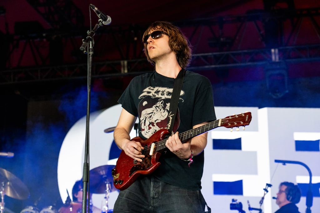 Cameron Winter of Geese performing during the first weekend of Coachella Valley Music and Arts Festival. Photo: AP