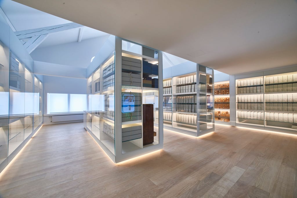 Inside the Heritage Gallery, Jaeger-LeCoultre’s archives. Photo: Handout