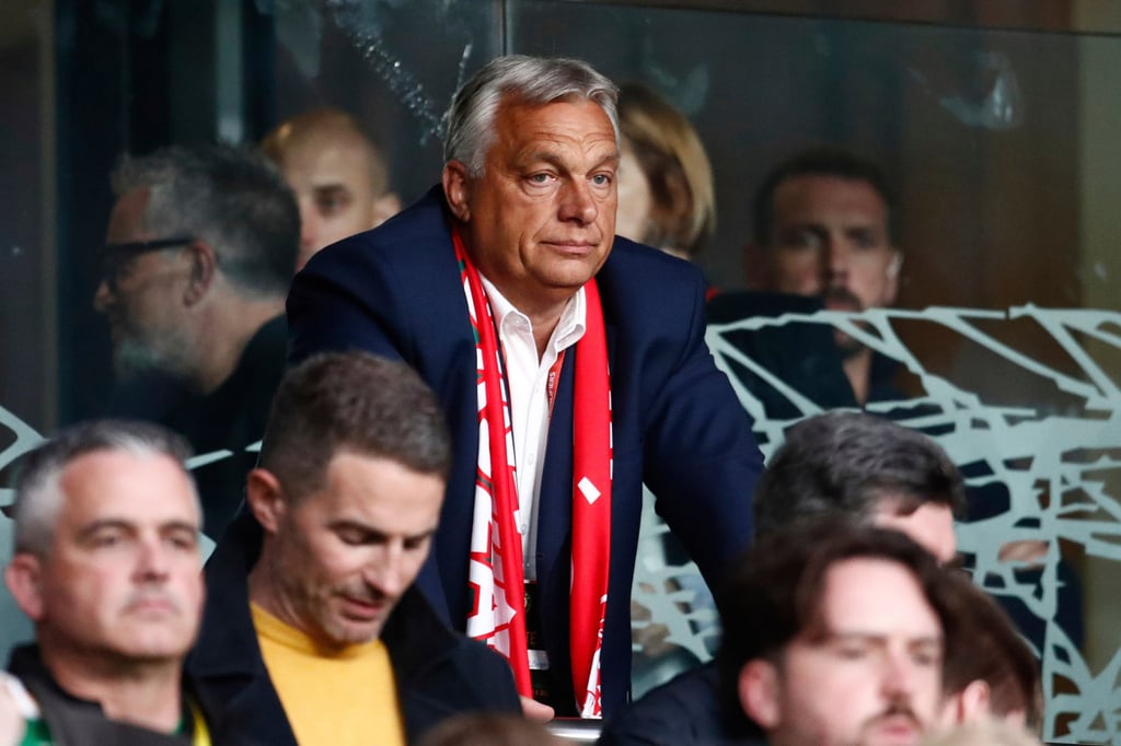 Hungary’s Prime Minister Viktor Orban attends a match between Ireland and Hungary in Dublin last September. Orban’s ruling coalition enacted the anti-LGBTQ legislation in Hungary in 2021. Photo: AP