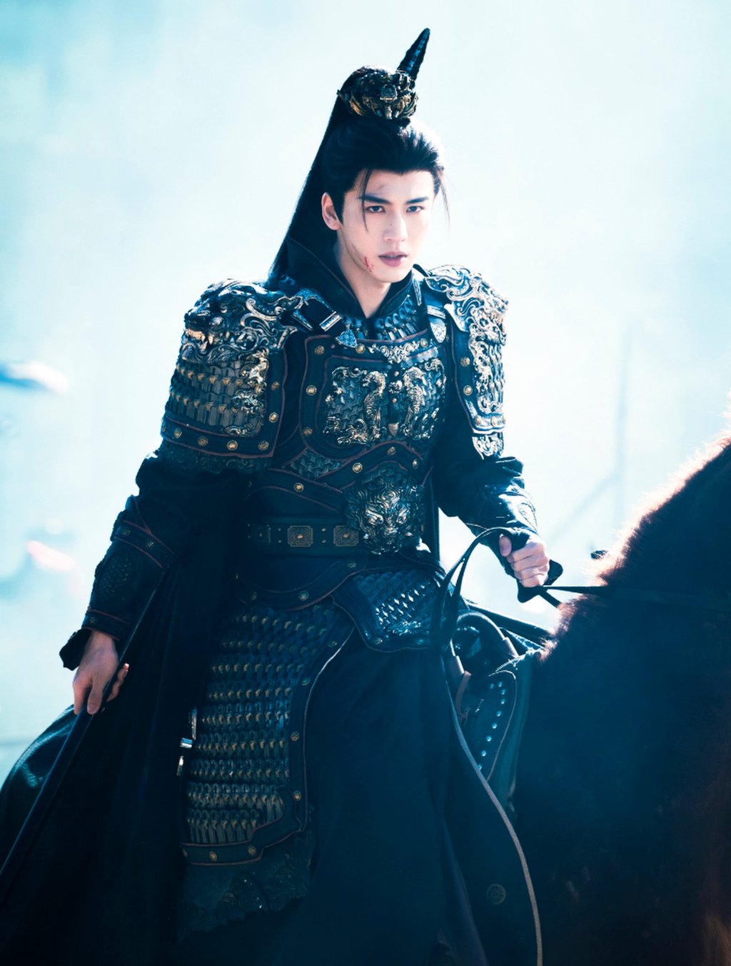 Actor Zhang Linghe, above, has been mocked for his flawless make-up in battle scenes. Photo: Handout