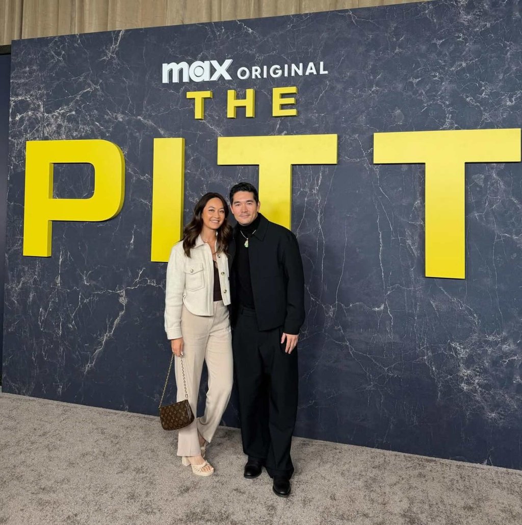 Ken Kirby and partner Gabriella Then at the season two premiere of The Pitt, in January. Photo: @mrkenkirby/Instagram
