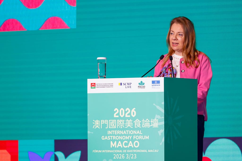 Denise Bax, secretary of the Unesco Creative Cities Network, praises Macau during the forum for showing how gastronomy can be a powerful enabler of sustainable urban development.
