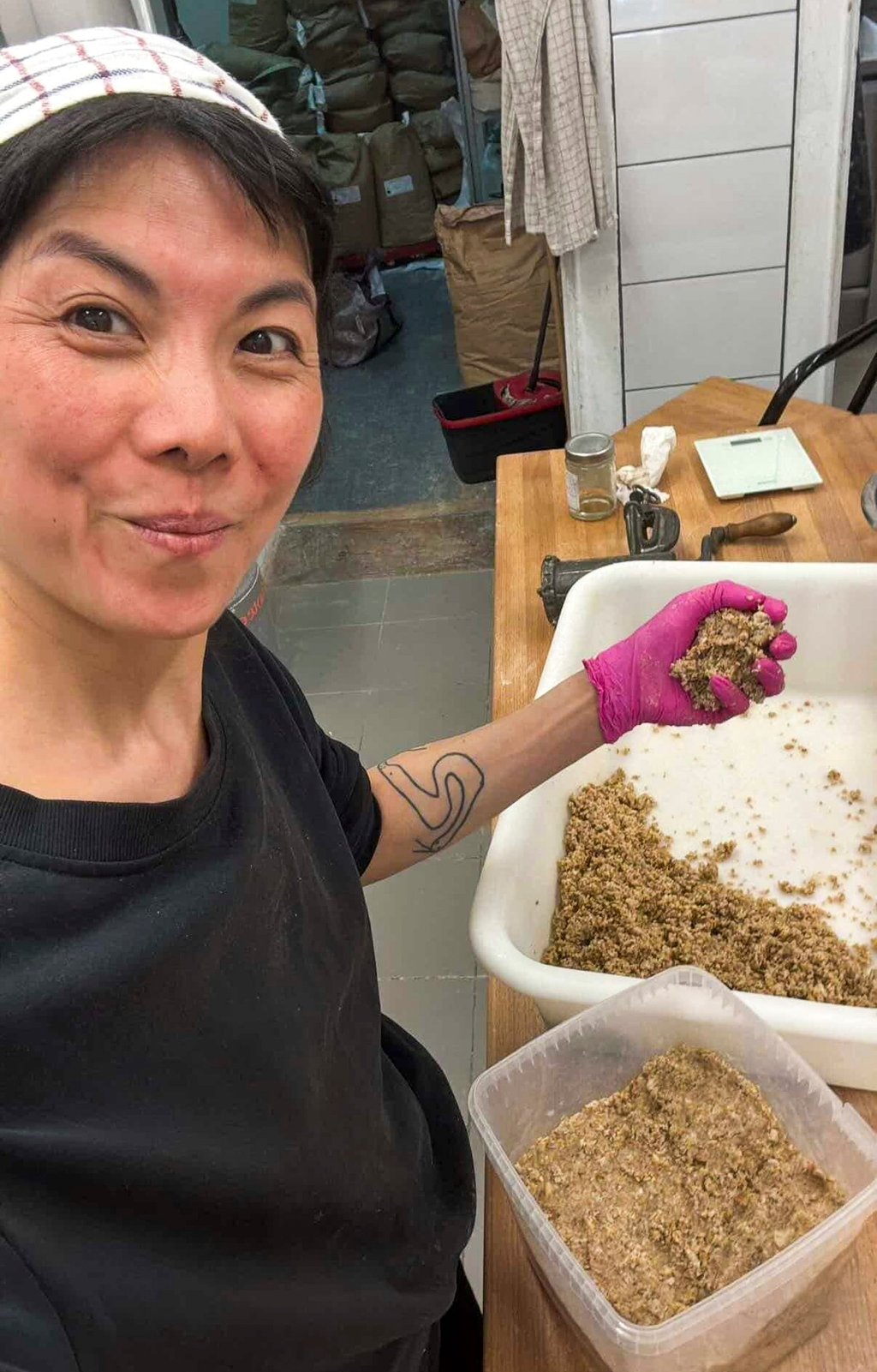 Lee makes home-made soy sauce by fermenting fava beans and wheat. Photo: Ramona Lee