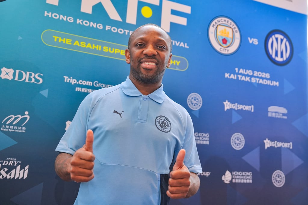 Shaun Wright-Phillips promoting the Hong Kong Football Festival to be played this summer. Photo: Elson Li