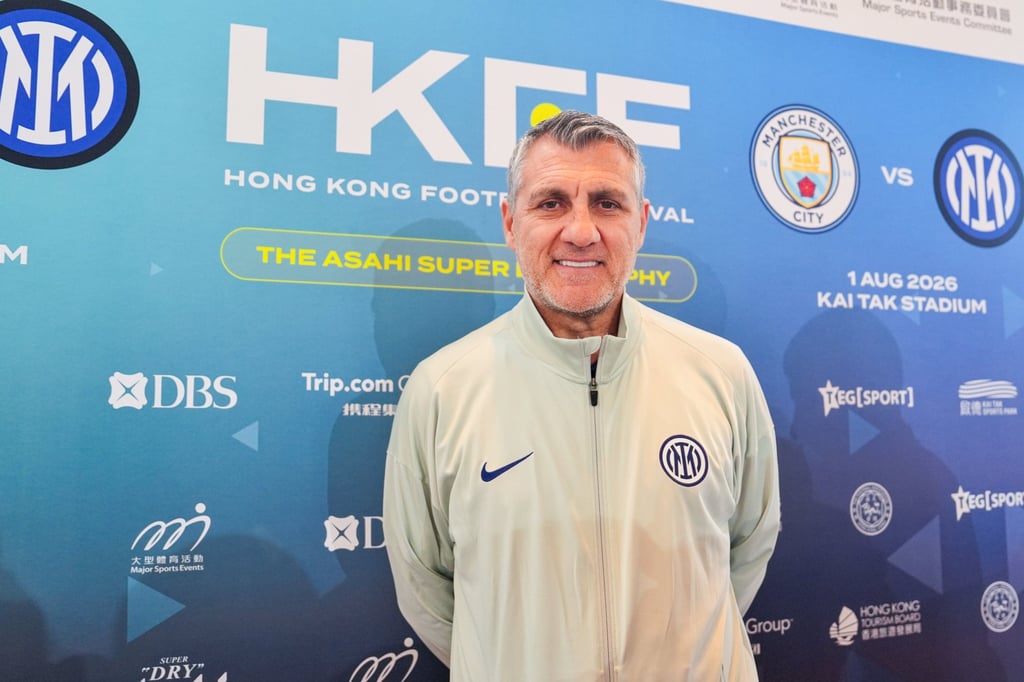 Christian Vieri was in Hong Kong to promote the Hong Kong Football Festival this summer. Photo: Elson Li