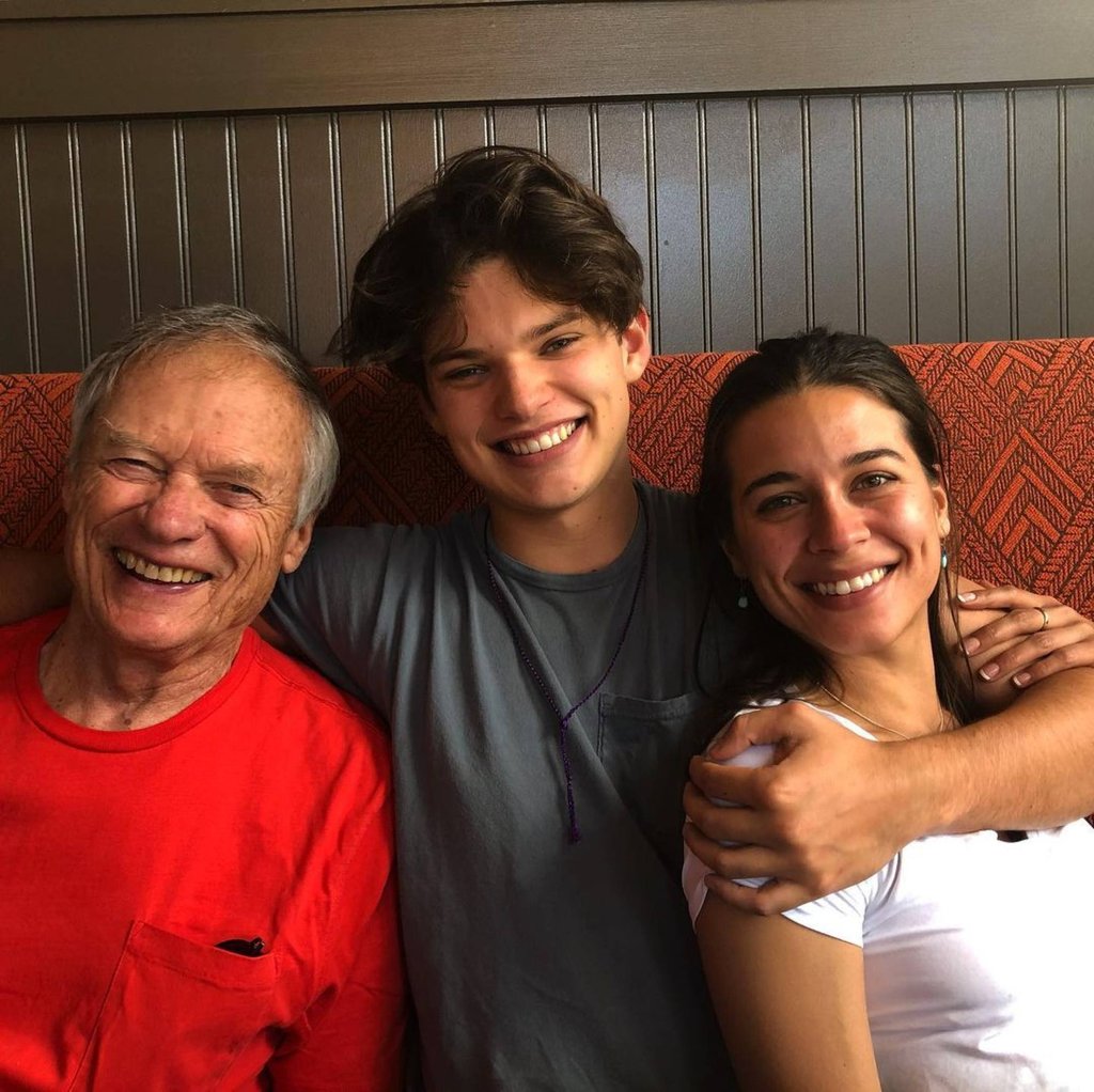 Homer Gere with his family, including his grandfather James Lowell. Photo: Instagram