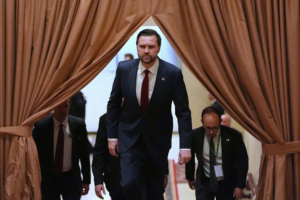 US Vice-President J.D. Vance arrives for a meeting with Pakistan’s Prime Minister Shehbaz Sharif in Islamabad on April 11 before US-Iran talks. Photo: AFP/Getty Images