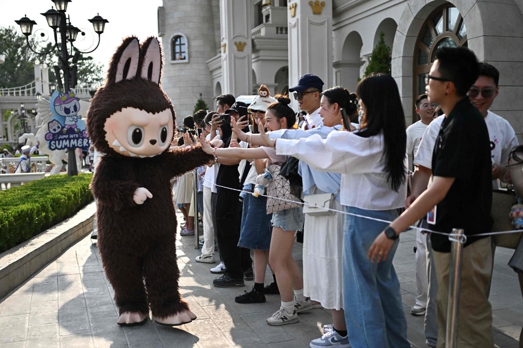 A Labubu character is seen at Pop Mart’s Pop Land theme park in Beijing. Photo: AFP