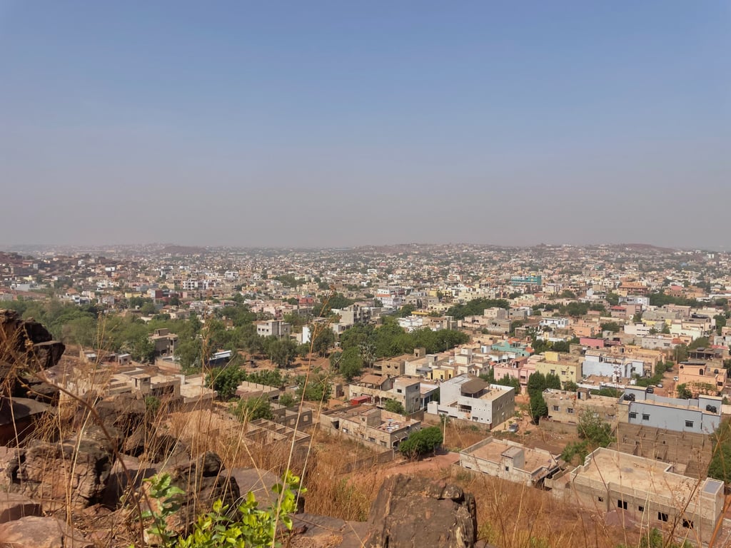 An aerial view of Bamako, Mali, on Saturday. Photo: AP